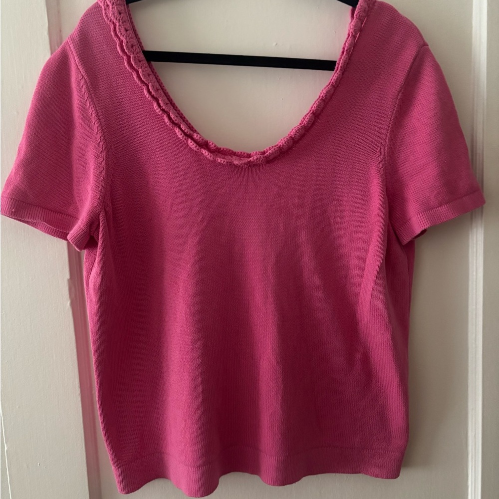 Boden UK - Elegant Pink Short Sleeve Women's Sweater